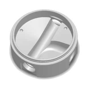 Cunette EU PRO Ø1000 – 90° T à droite – 200 PVC/FTE