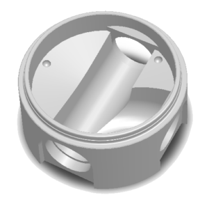 Cunette EU PRO   Ø1000 – 90° T droit – 315 PVC/FTE