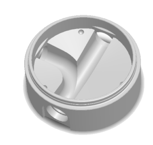 Cunette EU PRO Ø1000 – 90° T à gauche – 200 PVC/FTE