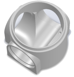 Cunette EU PRO   Ø1000 – T à gauche – 600 PVC/FTE – Emb. Standard