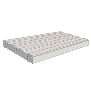 Dalle de guidage NF LIFELINE – 25x50x4 cm – Blanc Fjord