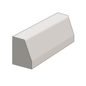 Bordure CITYBUS T4H – 1m – Gris Béton