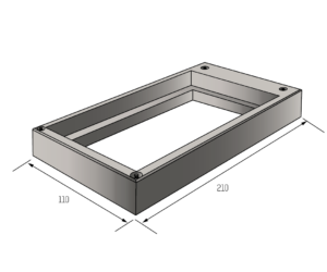 Tête 1000×2000 avec trou K2C – H250 – 530kg